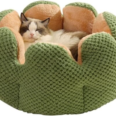 Cactus Pet Round Bed - Cute Design Washable Round Cat Dog Bed
