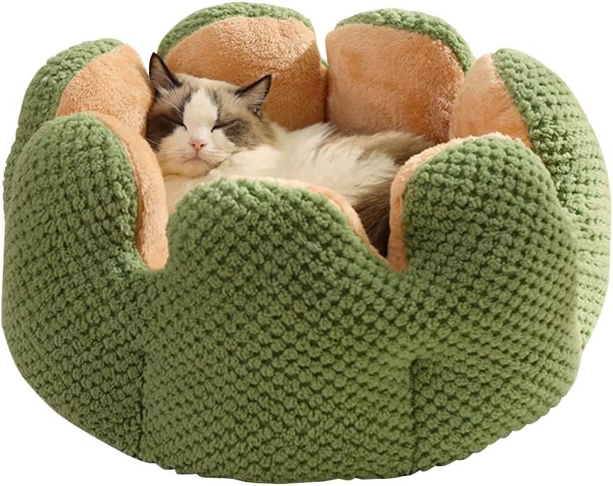 Cactus Pet Round Bed - Cute Design Washable Round Cat Dog Bed