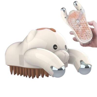 Cartoon Spray Massage Steam Brush, Anti-static and rechargeable, pet home spa salon