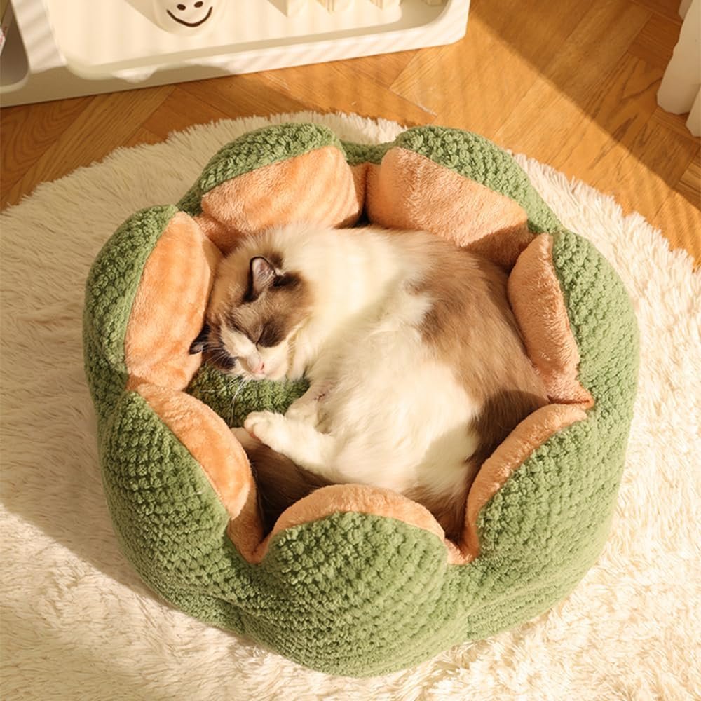 Cactus Pet Round Bed - Cute Design Washable Round Cat Dog Bed - Image 2