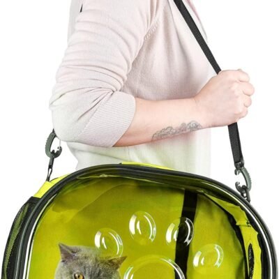 Pet Carrier Backpack, cat Carrier Bag, cat Dog Carrier Bag, Bird Carrier Bag, Backpack Carrier with Foldable Shoulder Strap, Designed for Cats and Puppies, Airline Approved, Travel, Hiking (Yellow)